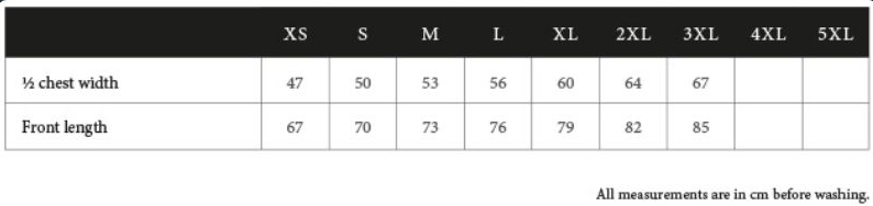 TeeJAYS velikosti 1150TJ