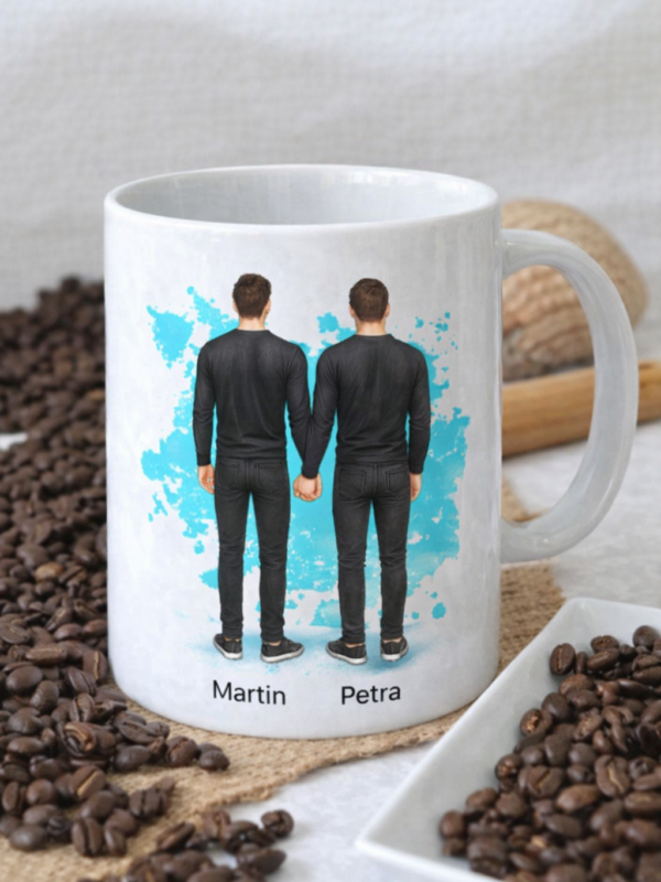 hrníček s potiskem zamilovaného páru