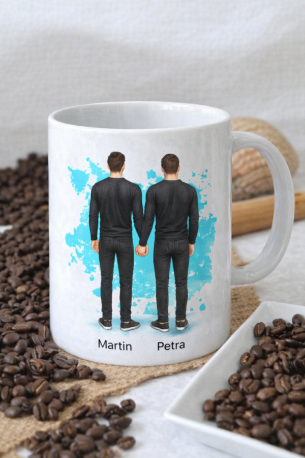hrníček s potiskem zamilovaného páru