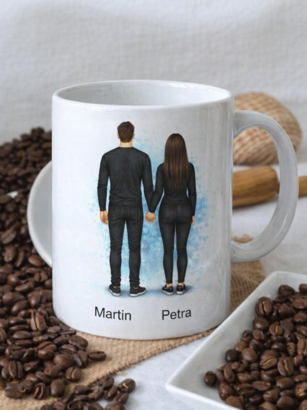 hrneček s potiskem zamilovaný pár