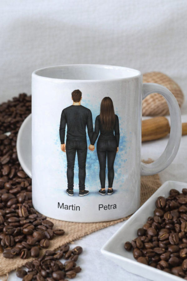 hrneček s potiskem zamilovaný pár